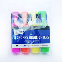HIGHLIGHTERS 4PK ASSORTED COLOURS MARKERINGS TUSCHER 4 STK