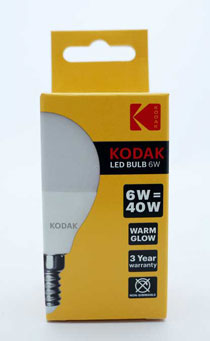 KODAK BULB LED GOLF E14 SMALL SCREW WARM GLOW