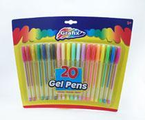 GRAFFIX GEL PENS GLITTER/PASTEL/NEON 20 stk - Besto.dk